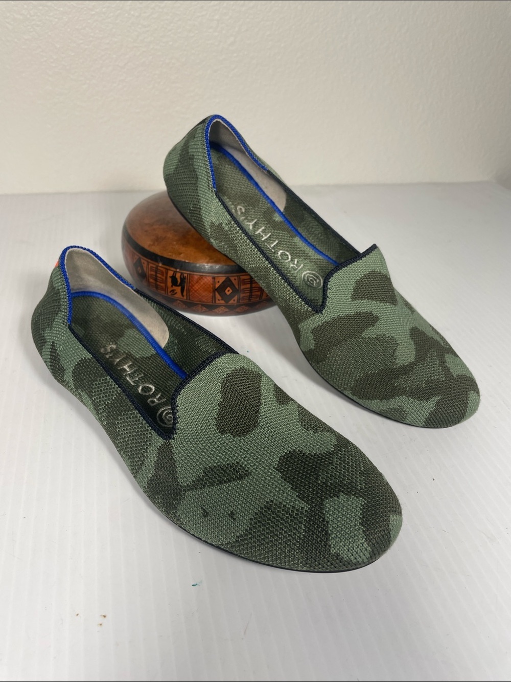 Rothy’s The Daily Loafer Size 8 Green Camo